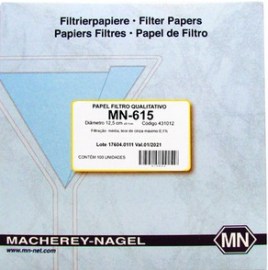 Papel Filtro Qualitativo Mn 615 90mm - 100 Und - M. Nagel